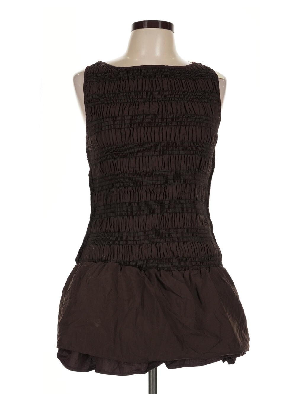 Peppermayo Garden Kisses Shirred Mini Dress in Chocolate - Size 10 - Picture 11 of 15